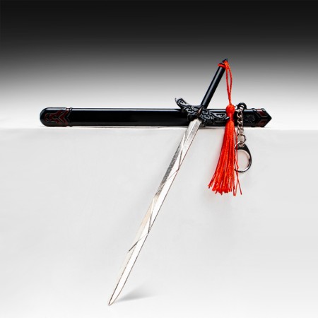 Souvenir weapon suspended mini "Genshin Sword", keychain, 20 cm, black-1
