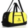 Sports bag, textura, average size, black color/lemon