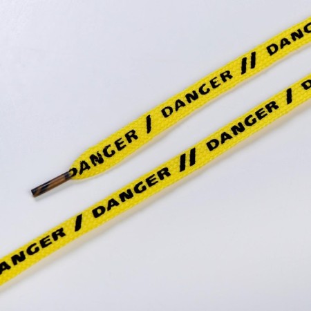 Danger laces 110x1cm, yellow-4
