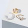 Set of earrings and Kaff "Mood", pearls, white color in gold