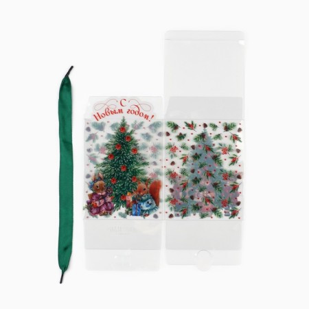 Gift New Year's Folding PVC, Cozy New Year, 12 x 15 x 12 cm, New Year-4