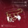 Pin "Medicine" 4 pendants, 6.5 cm, white color in gold