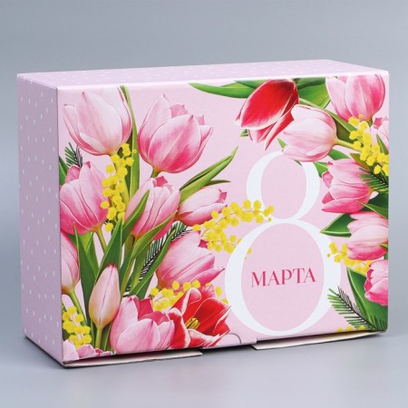 Box Gift team, packaging, “March 8”, 30 x 23 x 12 cm-2