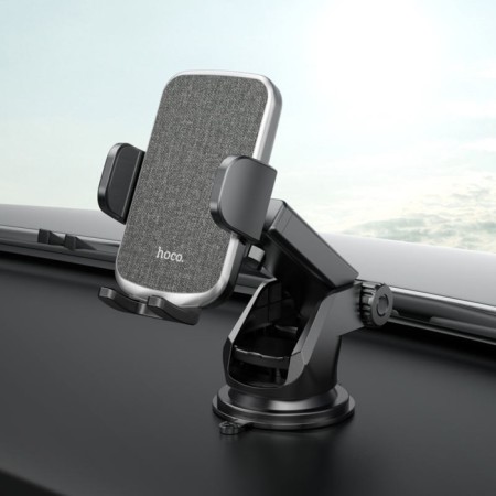 Hoco CA95 Automobile Holder, for 4.5-6.7 inches, 55-95 mm clamp, suction cup, black-5