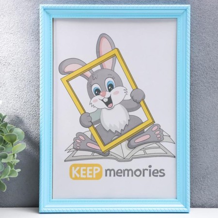 Photo frame plastic L-1 21x30 cm Blue (plastic screen)