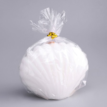 Figure candle "shell", 3.2x4.5 cm, white