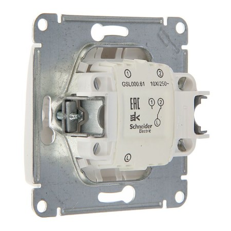Switch Se Glossa, 10 A, 1 key, IP20, hidden, white, GSL000161-1