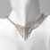 Choker "Waterfall" mini, white color in gold, 30 cm