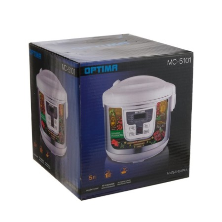 Optima MC-5101, 900 W, 5 L, 11 programs, silver/white-7