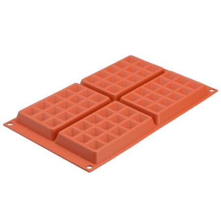 Waffel Classic waffle form, silicone, red-2