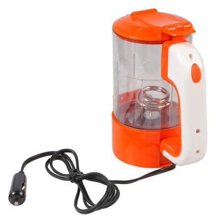 Car kettle 12V transparent/orange plastic automatic shutdown-3