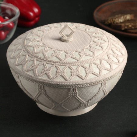 Sukharnitsa "Arabesque", 1.7 l, with a lid, color mix-3