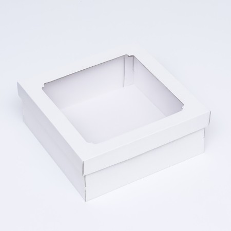 Self -charged box, with a window, white, 30 x 30 x 12 cm-2