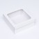 Self -charged box, with a window, white, 30 x 30 x 12 cm