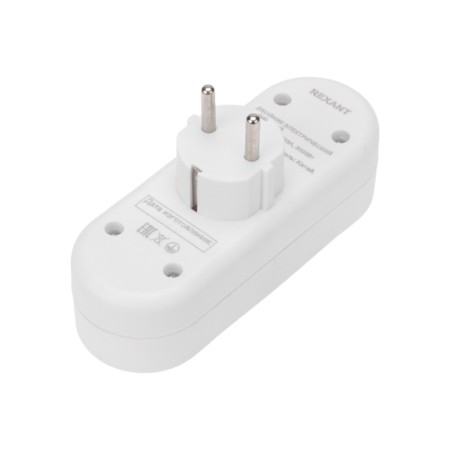 Double Electric linear 16 A with grounding + 2 USB port, 2.4 A, white rexant-2