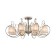 Freya FR20-CL-08-BG SIMONE, 999999X426 mm ceiling lamp, E14, 8x40W, cream color with gold