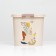 Dogs container for feed, oval, 10 l, mix of flowers