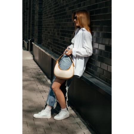 Cross-Body Bag, eco-leather, ludor beige, 28x7x14 cm-6