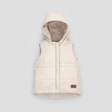 Безрукавка детская утеплённая KinDerLitto «Кантри», рост 74-80 см, цвет слоновая кость