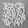 A set of textile details for the decor "bombs" 100 pcs. set, size 1 pc: 1 cm, white color