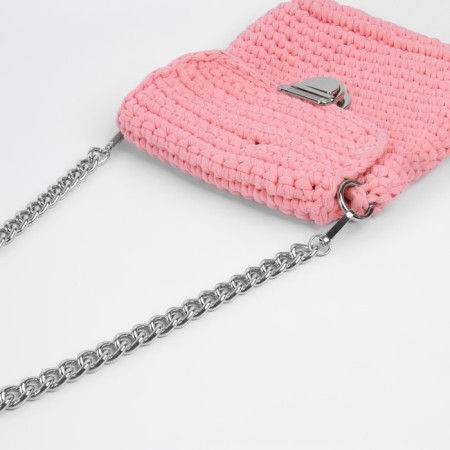 A chain for a bag, with carbines, 14 × 18 mm, 60 cm, silver color-2