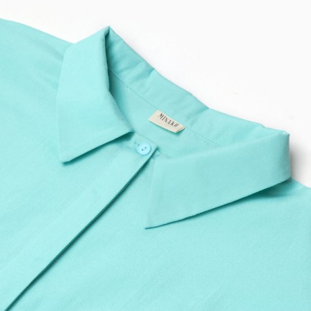 Female set (blouse, shorts) minku: casual collection mint color, river 44-7
