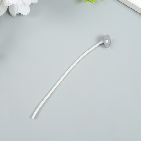 Cotton flash wick, white metal 10 cm-1