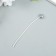 Cotton flash wick, white metal 10 cm