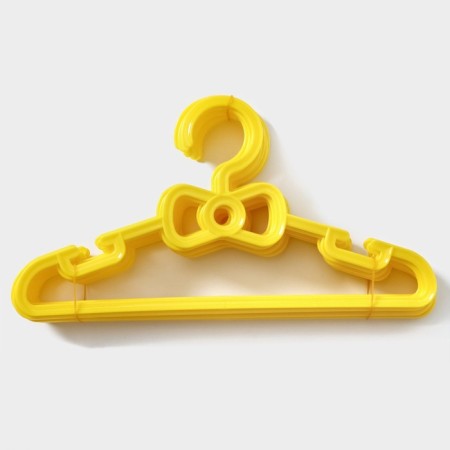 Shoulders - Children's shade hangers for clothes, 28.5 × 0.4 × 14.5 cm, 10 pcs, yellow color-4