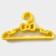 Shoulders - Children's shade hangers for clothes, 28.5 × 0.4 × 14.5 cm, 10 pcs, yellow color