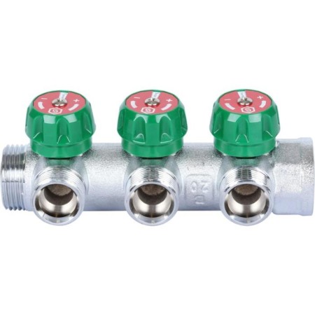 Collector regulator Stout SMB-6850-013403, 1 ", 3 exits, 3/4", flat seal-1