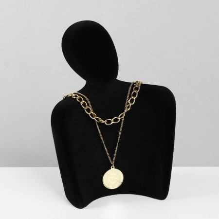 Bust for jewelry "Silhouette", 13.5 × 7 × 20 cm, h = 20 cm, phlock, black color-1