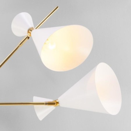 Apart chandelier, 8x60W E14, white color, gold-4