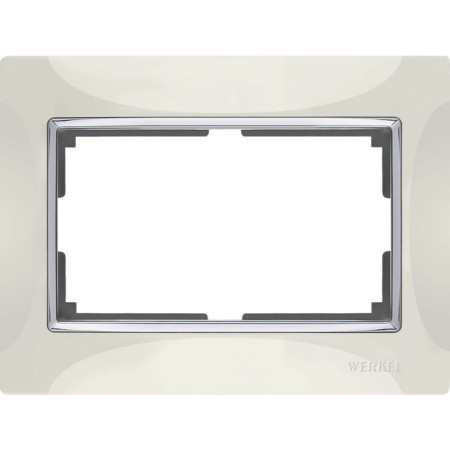 Frame for a double outlet WL03-FRAME-01-DBL-VORY, ivory color