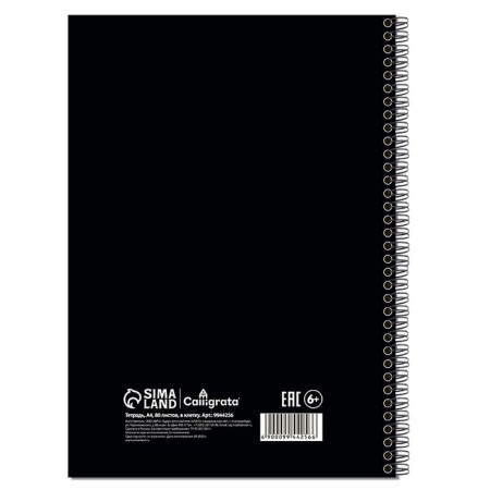 Notebook on the crest "ART. Girl", A4, 80 sheets, in a cage, covered cartoon, offset-1