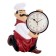 Wall clock, series: kitchen, "cook cook", smooth move, d-13 cm, 30 x 24 cm