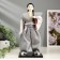 Collector doll "Samurai in a gray kimono with a sword" 30x12.5x12.5 cm