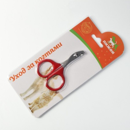 Coger scissors with rubberized handles, a hole of 6 mm, red-5