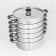 Altyn Mantock, 7.5 l, d = 30 cm, 5 sections, a metal cover, with a heat distribution layer, induction