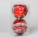 Set of balls plastic D-8 cm, 2 pcs "Orbit" red