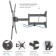 ARM Media LCD-404 New Black 26 "-55" Max.30kg wall turning and 102951