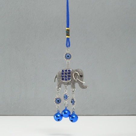 Suspension from the evil eye Metal "Elephant in Popon with bells" 21 cm