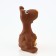 BOOSHING FREE for dogs from latex "Bobik", 11 cm, brown