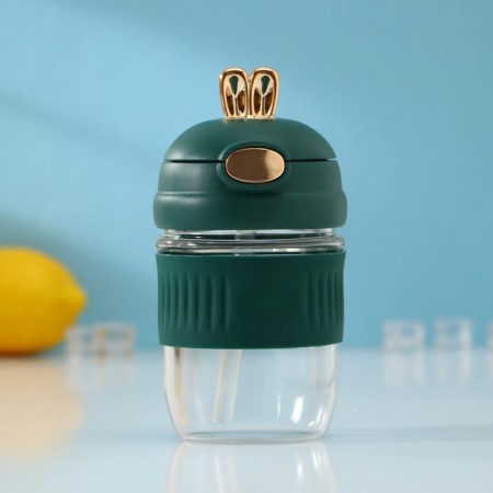 Water bottle "Ears", 350 ml, 9.5 × 9 × 17 cm, color mix