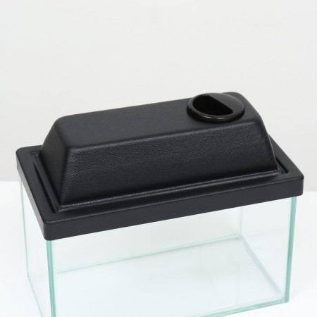 Aquarium "rectangular" with a lid, 5 liters, 25 x 13 x 15.5/18 cm, black-3