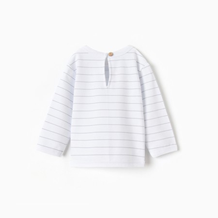 Longsliv Children's Minaku: Basic Line Baby, white/light gray color, height 62-68-9