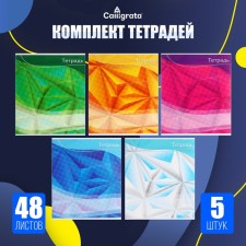 A set of notebooks of 5 pieces, 48 ​​sheets in the Calligrata 