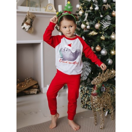 Pajamas: T -shirt, trousers, height 134 cm, multicolor color
