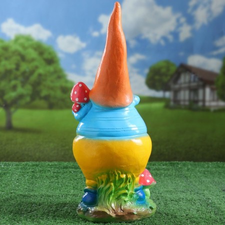 Garden figure "Dwarf with a mushroom" 44x16x16cm mix-7