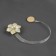 Picking for curtains "Flower", d = 5.5 cm, milk/gold color